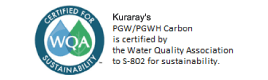 Kutatay Chemical's PGW/PGWH Carbon is certified by the Water Quality Association to S-802 for sustainability.